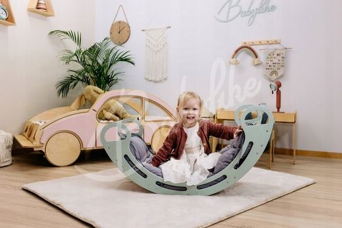 Bujak drewniany z poduszką , bujaczek i poduszka 8 na Arena.pl