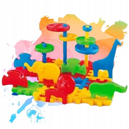 MARIOINEX Klocki Konstrukcyjne Wafle DUŻE Zabawki dla DZIECI Zestaw KLOCKÓW na Arena.pl