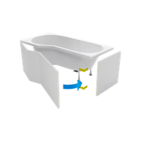 Flex obudowa do zabudowy wanny Be Spot 160 cm płytkami