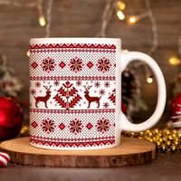 Świąteczny kubek z reniferami