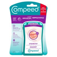 Compeed dyskretne plastry na opryszczkę, ultra cienkie i niewidoczne 15 szt