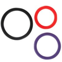 zestaw 3 kolorowe silikonowe pierścienie na penisa