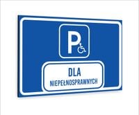 Tabliczka znak informacyjny nadruk uv 30x20 PARKING DLA NIEPEŁNOSPRAWNYCH