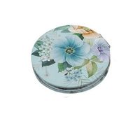 Eleganckie lusterko kieszonkowe 7 cm podwójne kwiaty wielokolorowe