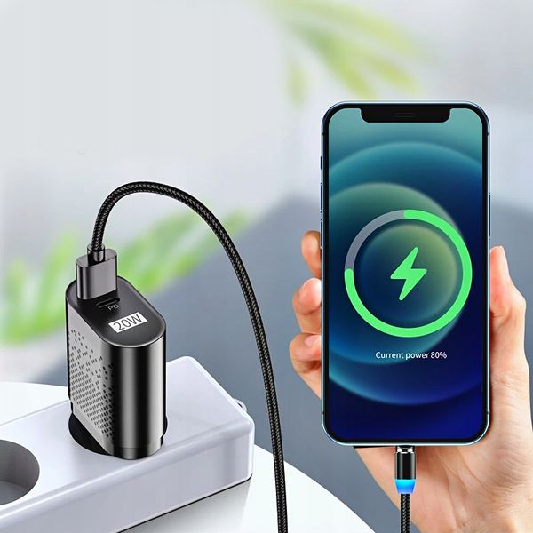 KABEL MAGNETYCZNY 3w1 MICRO TYP-C do IPHONE USB-C zdjęcie 2