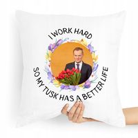 Poduszka Prezent Politycy Donald Tusk Platforma Po Z Nadrukiem Ze Zdjęciem
