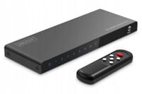 Przełącznik/Switch DIGITUS HDMI 5x1, 4K/60Hz UHD z HDR, 18 Gbps, HDCP 2.2