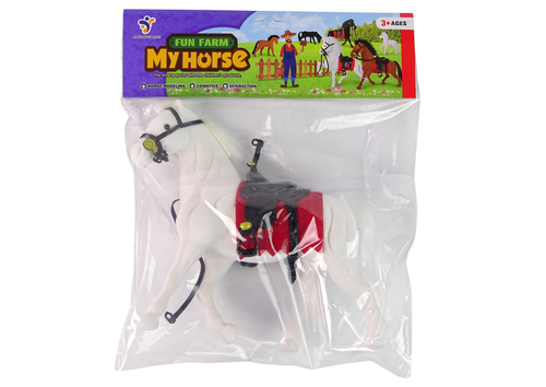 BIAŁY KOŃ FIGURKA  SIODŁO FARMA na Arena.pl