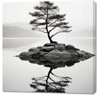 Obraz 100x100cm Samotne Drzewo