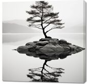 Obraz 100x100cm Samotne Drzewo