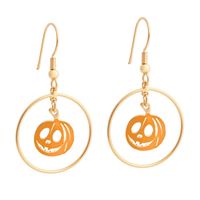 kolczyki pomarańczowe dynie koło (p21/hal/01/eau)
