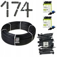 NAWADNIANIE kropelkowe linia kroplująca wąż kropelkujący 100 m 174 elementy