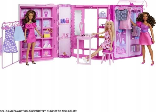 BARBIE WYMARZONA SZAFA MARZEŃ NA UBRANKA GARDEROBA +ubranka dla lalki HXD59 na Arena.pl