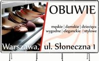 BANER REKLAMOWY oczkowany 200x100cm projekt w cenie SKLEP OBUWNICZY