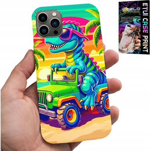 ETUI DO IPHONE 12 PRO MAX - DINOZAUR W CIĘŻARÓWCE WZORY DLA DZIECI na Arena.pl