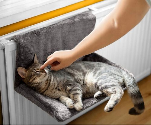 LEGOWISKO WISZĄCE PLUSZOWE HAMAK DLA KOTA NA KALORYFER BALKON na Arena.pl