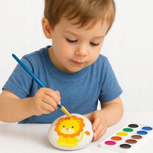 KAMIENIE DO MALOWANIA BIAŁE OWALNE 5-8CM ZESTAW 10SZT ROZWIJANIE na Arena.pl