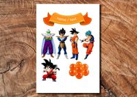 Wydruk cukrowy na tort A4 Dragon Ball napis DIY
