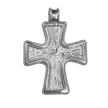 DUŻY SREBRNY KRZYŻ Z ZDOBIENIEM SREBRO PRÓBY 925 zdjęcie 1