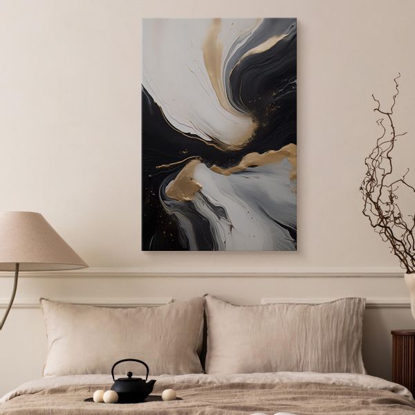 Obraz Canvas Styl GLAMOUR Złota Abstrakcja Marmur Dekoracja 40cm x 30cm zdjęcie 12