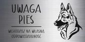 Tabliczka laminat 20x10 cm UWAGA PIES Owczarek niemiecki Z GRAWEREM