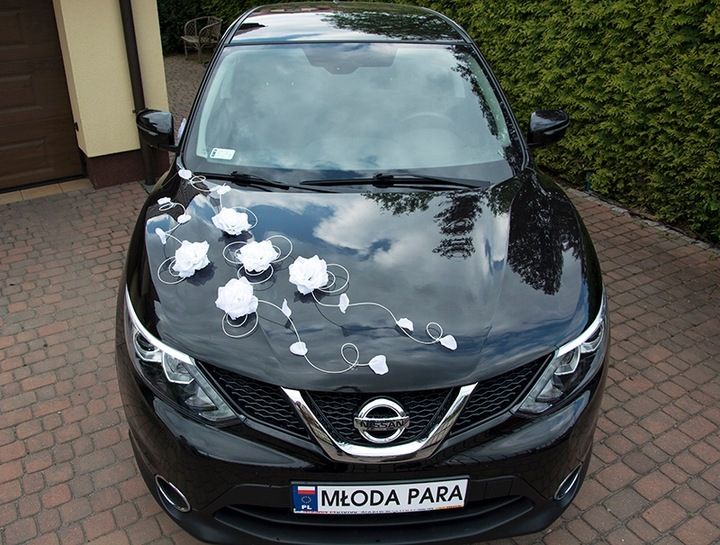 Dekoracja samochodu ozdoby na auto do ślubu A24 zdjęcie 3