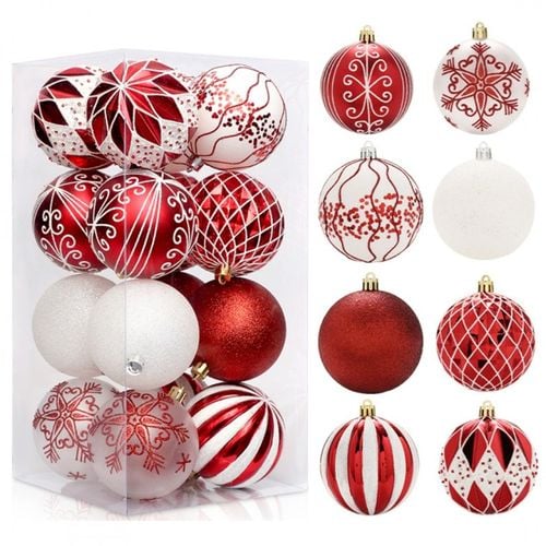 komplet bombek bożonarodzeniowych 16 sztuk w opakowaniu średnica na Arena.pl