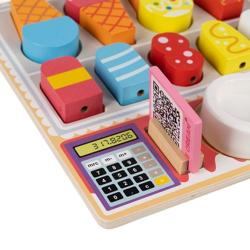 Lodziarnia Drewniana Lody Sklep Zestaw do Robienia Lodów na Rzep dla Dzieci na Arena.pl