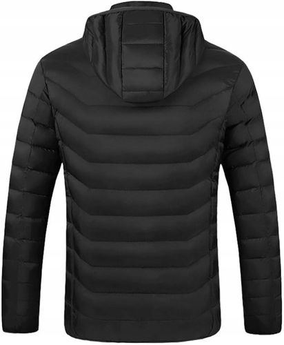 Kurtka Podgrzewana 21 Stref Na USB Zimowa Ogrzewana Ciepła Czarna Długa XL na Arena.pl