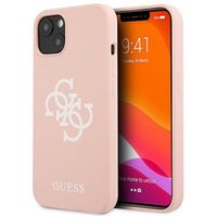 Guess GUHCP13SLS4GWPI iPhone 13 mini 5,4" różowy/pink hard case Silicone