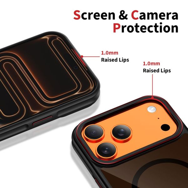 tech-protect maghybrid magsafe iphone 17 pro max black/red zdjęcie 4