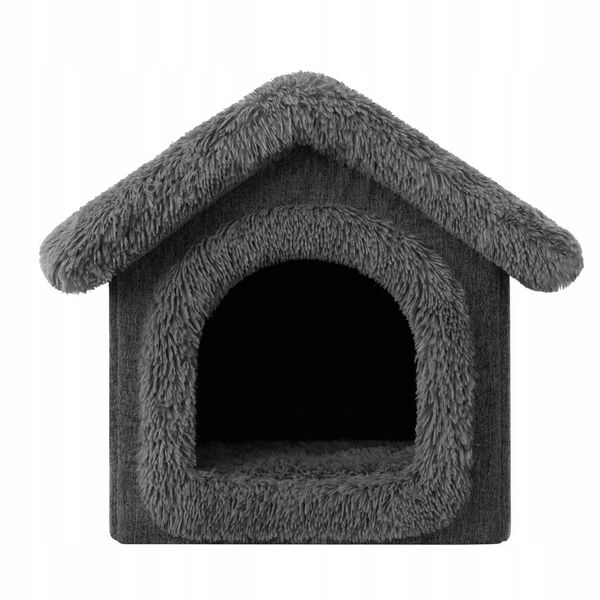 Buda Domek Budka Kojec dla małego Psa z Poduszką i Futerkiem R2 38x44x45 cm zdjęcie 8