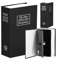 Kasetka Metalowa Książka Na Pieniądze Banknoty Sejf Klucz Skrzynka Skrytka