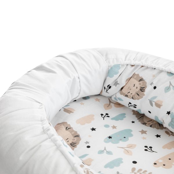 KOKON DLA NIEMOWLĄT BAWEŁNIANY ZESTAW 4 ELEMNTY JEŻ zdjęcie 10