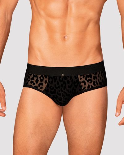 Czarne Męskie Slipki Z Wycięciem Azmeron Jockstrap Obsessive L/XL na Arena.pl