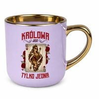 Królowa jest tylko jedna - kubek elegancki na prezent Fioletowy PREZENT
