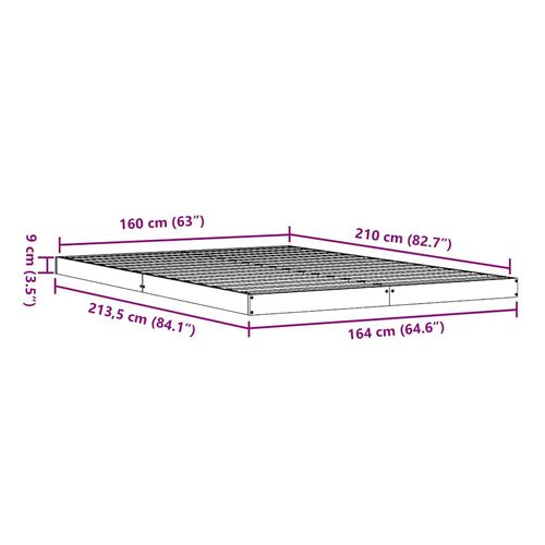 Łóżko 180x220 cm z litego drewna sosnowego na Arena.pl