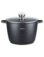 GARNEK 10 L z Pokrywą Powłoka Marmurowa 28cm Indukcja Gaz