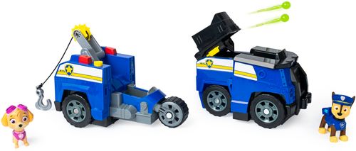 Psi Patrol Chase Skye + transformujący Pojazd 2w1 split-second na Arena.pl