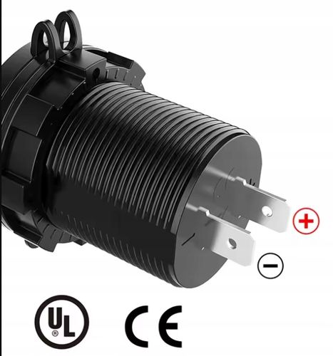 Gniazdo samochodowe USB QC 3.0 PD WOLOTMIERZ 12V 24V IP65 transparent 63W na Arena.pl