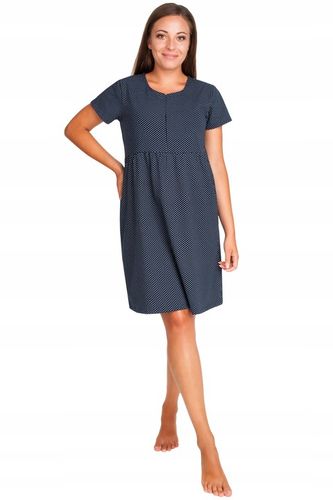 Koszula nocna ciążowa do karmienia piersią MACZEK granat L/XL na Arena.pl