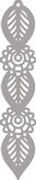 A6 Zawieszka dekor ozdoba ażurowa j szary 17x90 cm