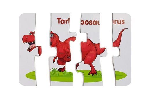 PUZZLE EDUKACYJNE DINOZAURY ANGIELSKI na Arena.pl