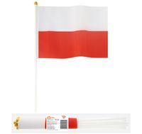 polska flaga 30x45 cm z patyczkiem 60 cm 10 szt godan
