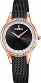 Festina damski zegarek na rękę ze stali nierdzewnej czarny UF20496/2