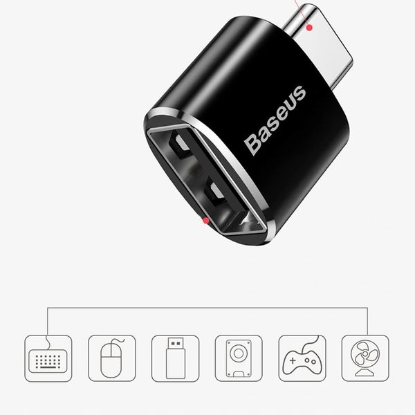 Baseus Adapter Przejściówka Usb-A Do Usb-C Otg zdjęcie 2