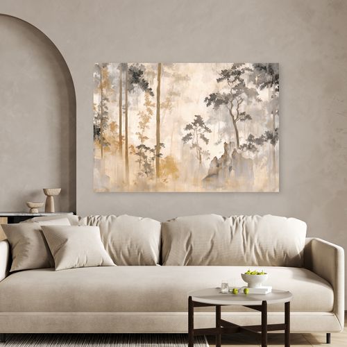 Obraz na płótnie,  Las natura drzewa 90x60 na Arena.pl