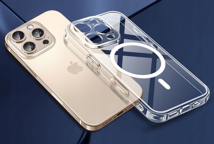 Etui do iPHONE 16 PRO MAX WZMACNIANE 360° SHOCK CLEAR CASE do MagSafe+SZKŁO zdjęcie 10
