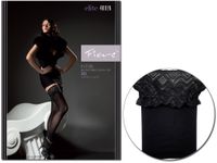 Pończochy samonośne 40 den z koronką Fiore Black 4