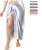 RĘCZNIK KĄPIELOWY PLAŻOWY NA SAUNĘ HAMMAM 90x180 NA PLAŻĘ SPA KOC PLAŻOWY